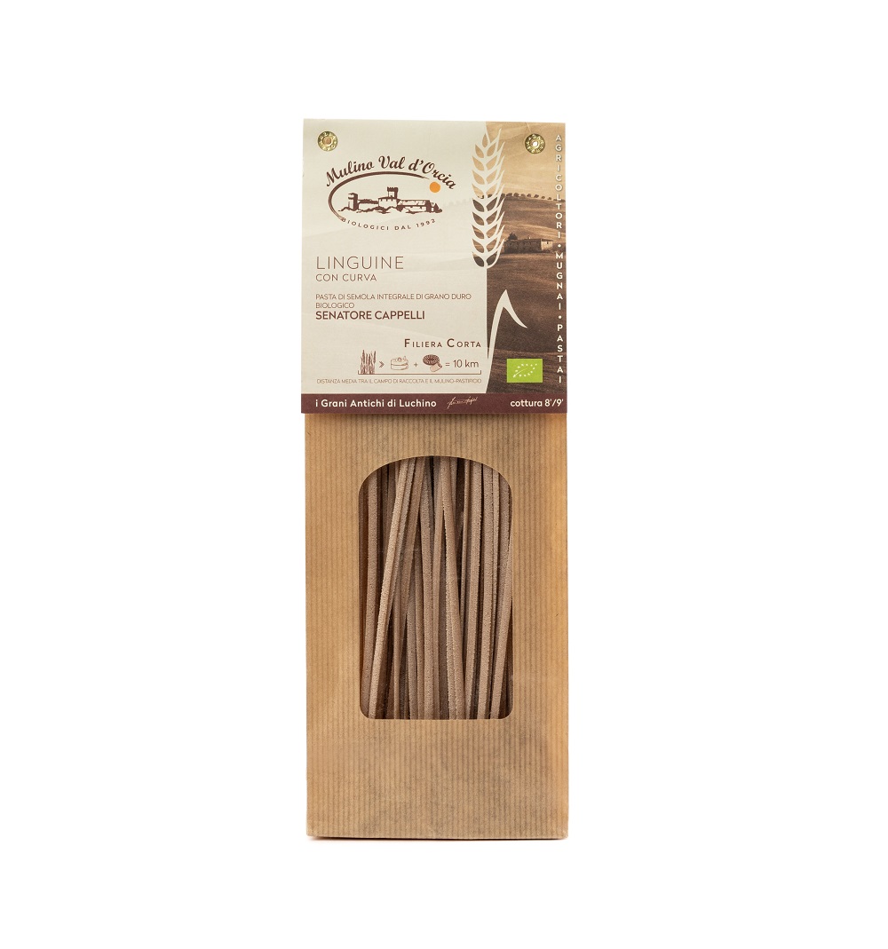 LINGUINE con CURVA grano duro integrale SENATORE CAPPELLI bio Val d'Orcia