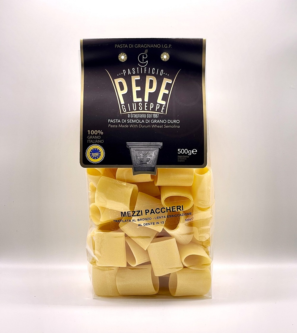MEZZI PACCHERI - Pasta di Gragnano IGP - 100% grano italiano