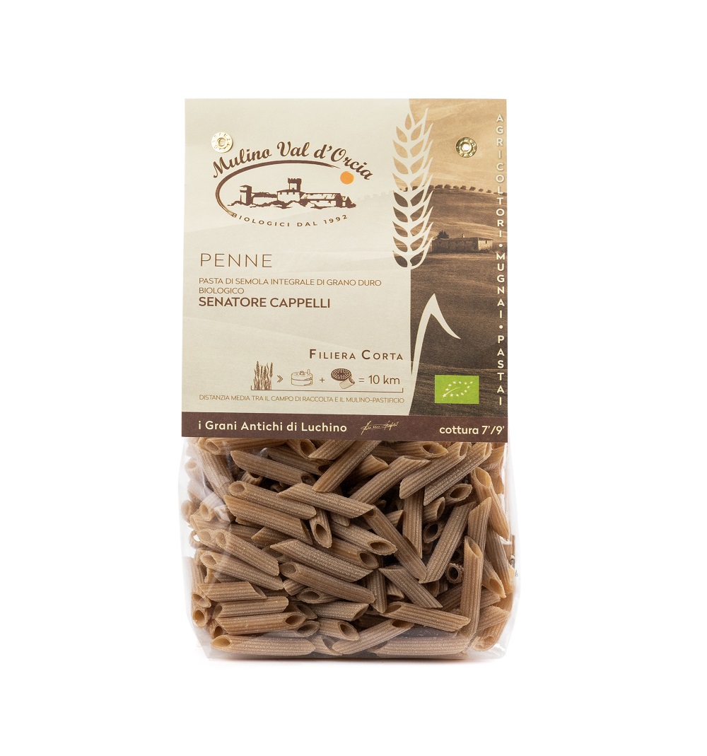 PENNE grano duro integrale SENATORE CAPPELLI bio Val d'Orcia