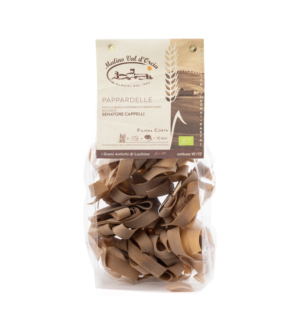 PAPPARDELLE grano duro integrale SENATORE CAPPELLI bio  Val d'Orcia