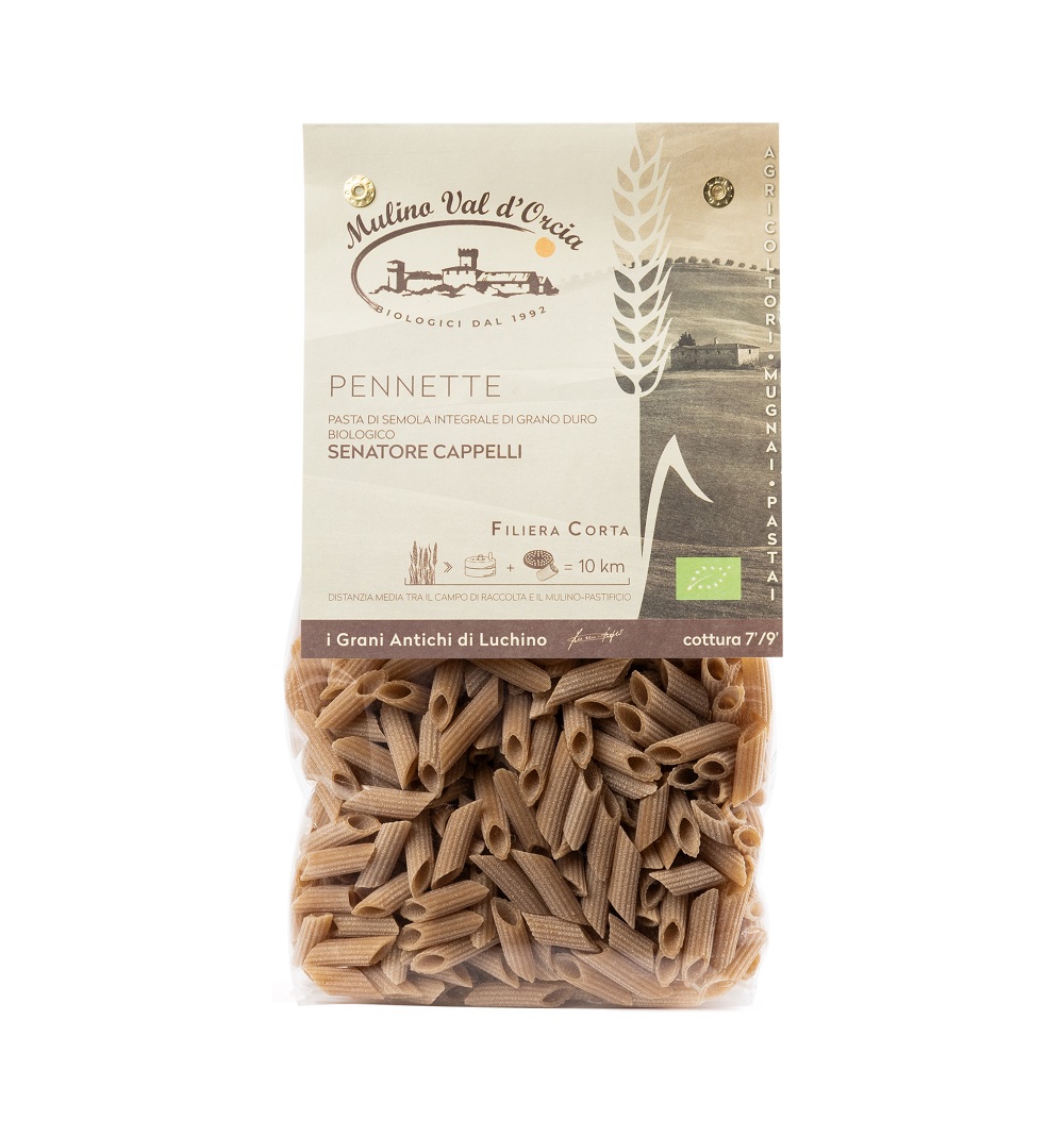 PENNETTE grano duro integrale SENATORE CAPPELLI bio  Val d'Orcia