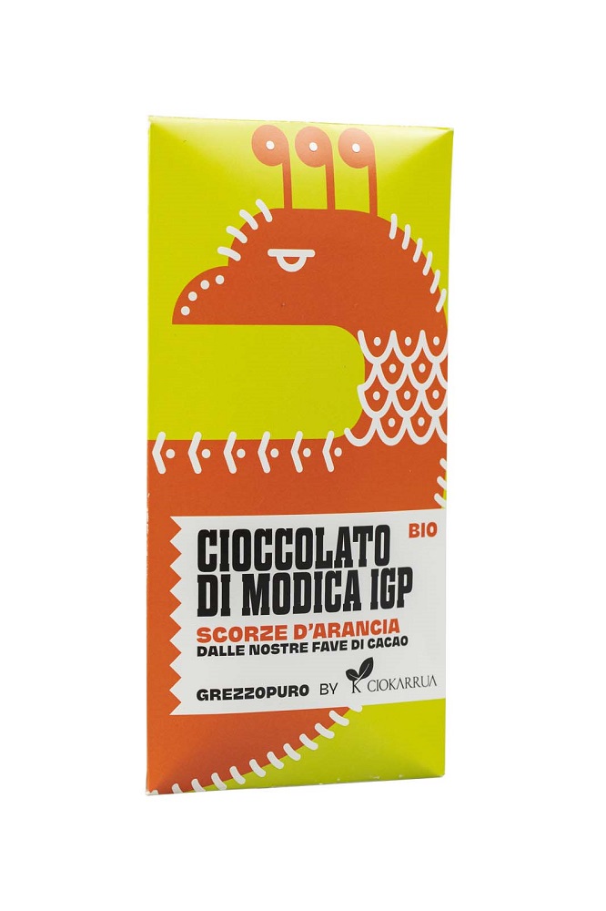 GREZZOPURO - CIOCCOLATO di Modica IGP bio - SCORZE di ARANCIA