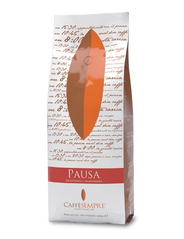 CAFFE' DECAFFEINATO artigianale MACINATO FRESCO miscela "Pausa" 85% Arabica - 250g