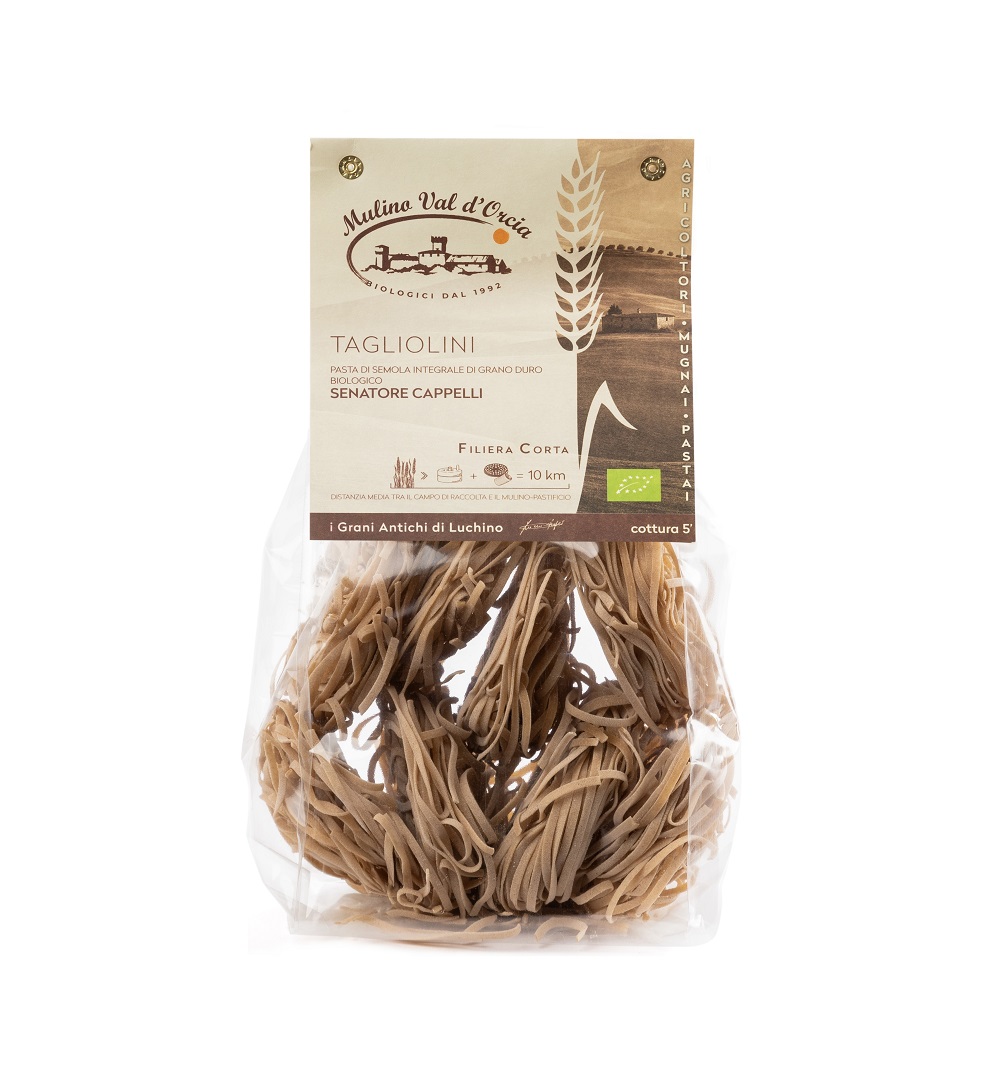 TAGLIOLINI grano duro integrale SENATORE CAPPELLIbio Val d'Orcia