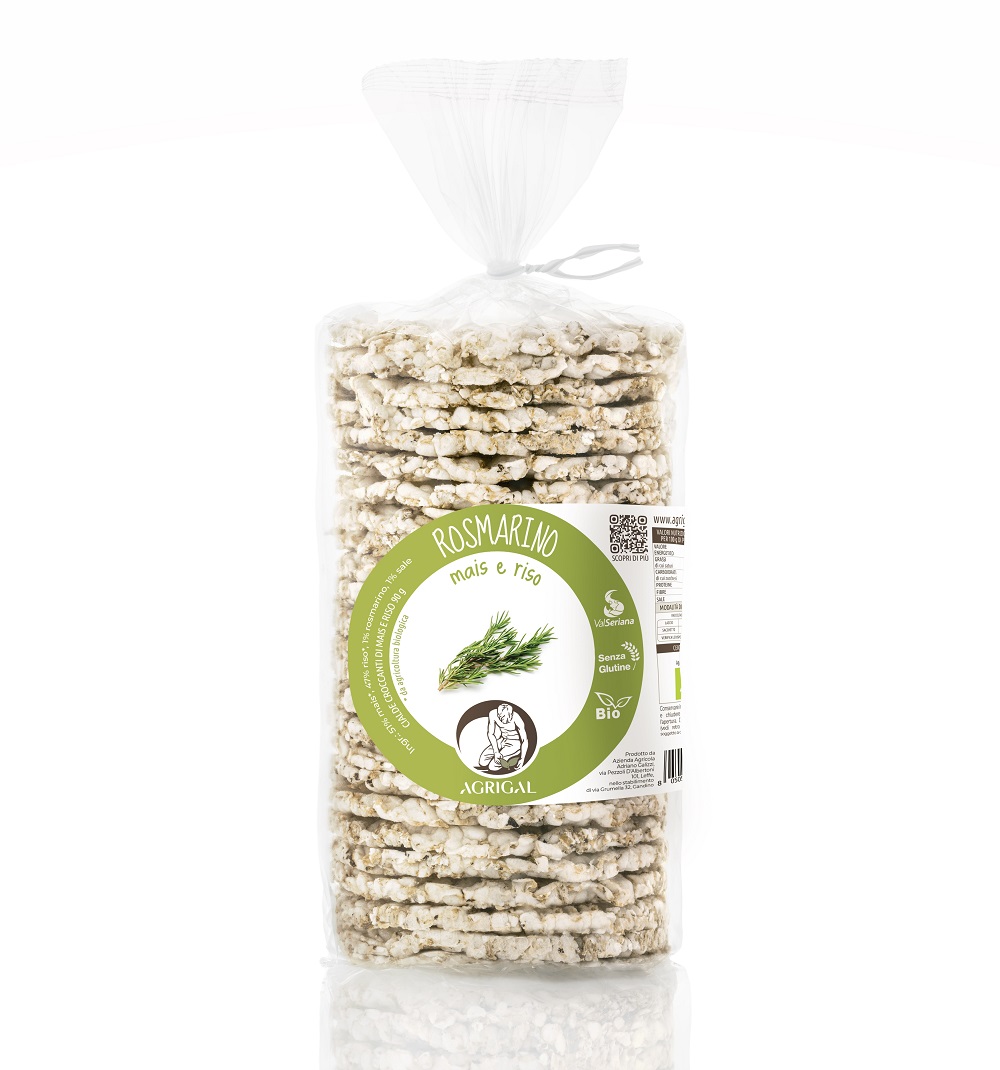 GALLETTE di MAIS ANTICHI Val Seriana, RISO e ROSMARINO bio -senza glutine-